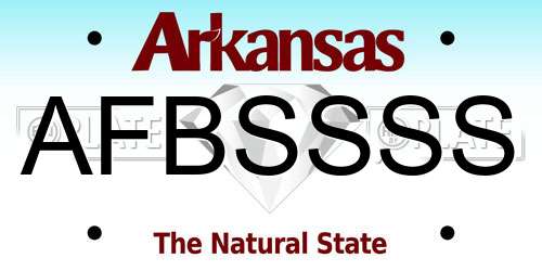 AFBSSSS Arkansas License Plate