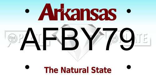 AFBY79 Arkansas License Plate