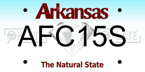 AFC15S Arkansas License Plate