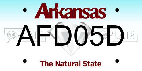AFD05D Arkansas License Plate