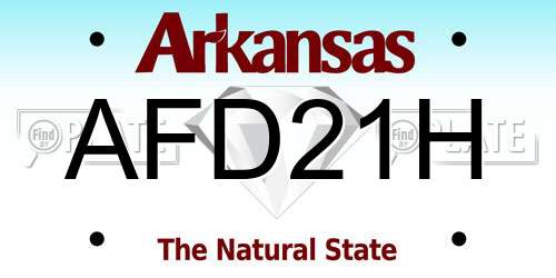 AFD21H Arkansas License Plate