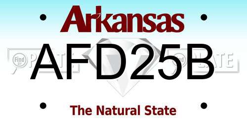AFD25B Arkansas License Plate