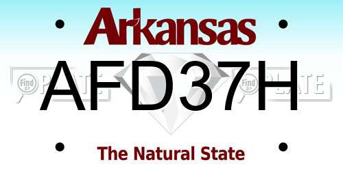 AFD37H Arkansas License Plate