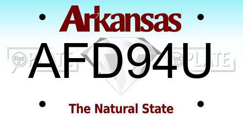 AFD94U Arkansas License Plate