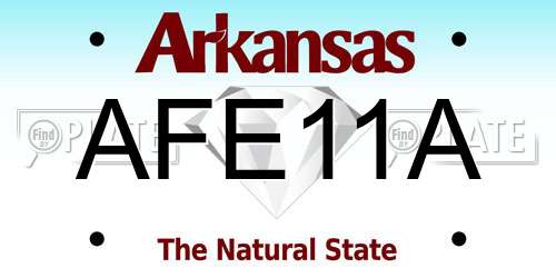 AFE11A Arkansas License Plate