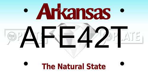 AFE42T Arkansas License Plate