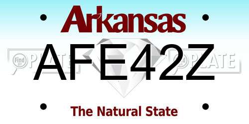 AFE42Z Arkansas License Plate