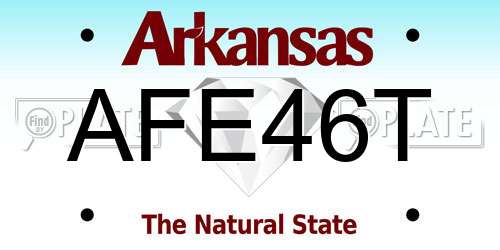 AFE46T Arkansas License Plate