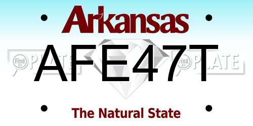 AFE47T Arkansas License Plate