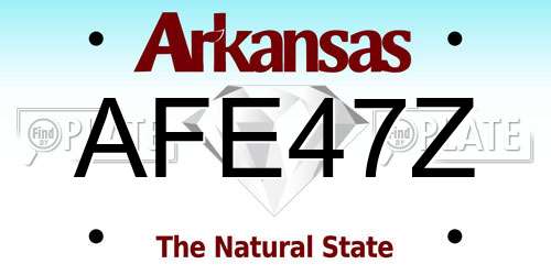 AFE47Z Arkansas License Plate
