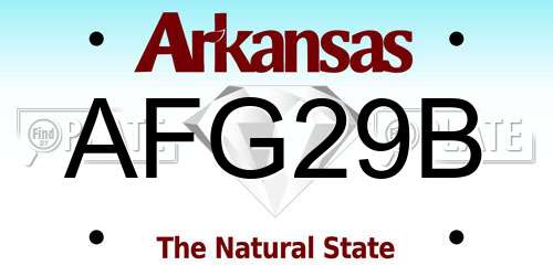 AFG29B Arkansas License Plate
