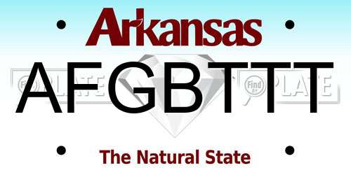 AFGBTTT Arkansas License Plate