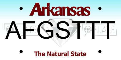 AFGSTTT Arkansas License Plate