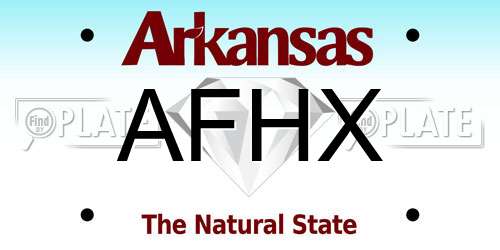 AFHX Arkansas License Plate