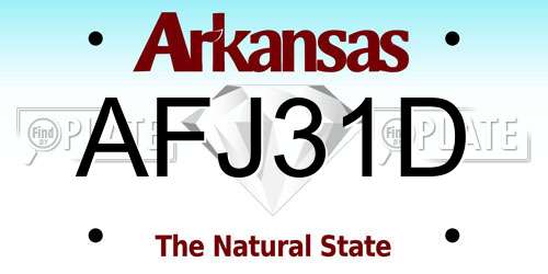 AFJ31D Arkansas License Plate