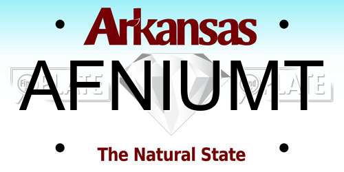 AFNIUMT Arkansas License Plate