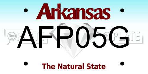 AFP05G Arkansas License Plate