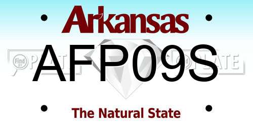 AFP09S Arkansas License Plate