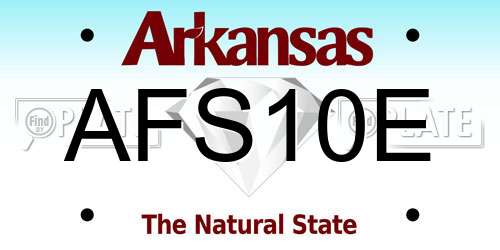 AFS10E Arkansas License Plate