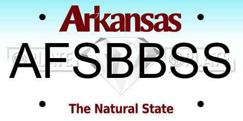 AFSBBSS Arkansas License Plate
