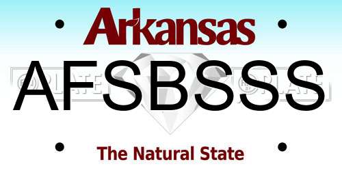 AFSBSSS Arkansas License Plate