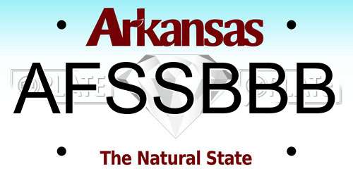 AFSSBBB Arkansas License Plate
