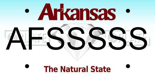 AFSSSSS Arkansas License Plate