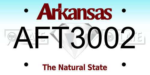 AFT3002 Arkansas License Plate