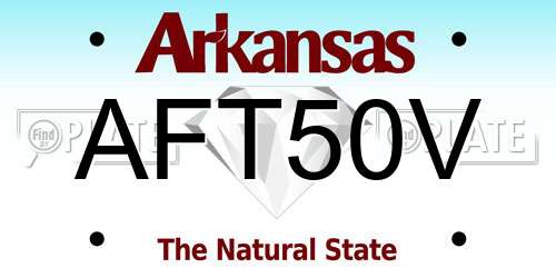 AFT50V Arkansas License Plate