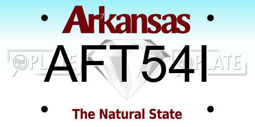 AFT54I Arkansas License Plate