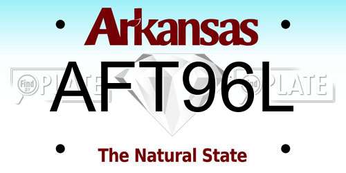 AFT96L Arkansas License Plate