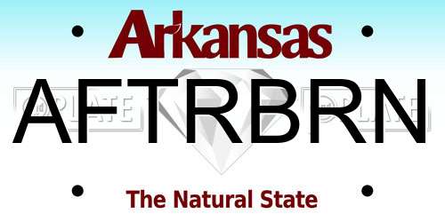 AFTRBRN Arkansas License Plate