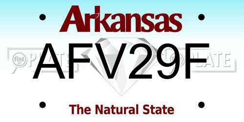 AFV29F Arkansas License Plate
