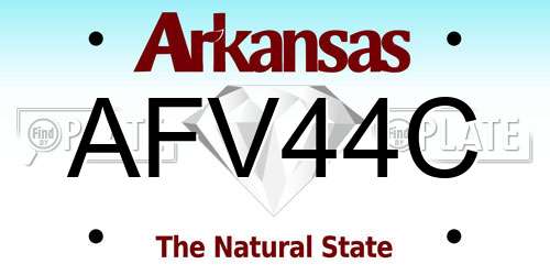 AFV44C Arkansas License Plate