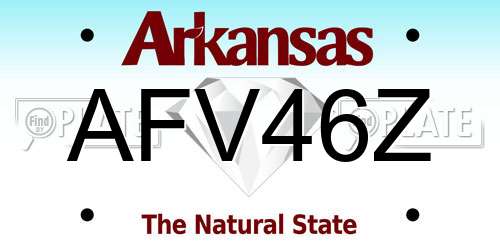 AFV46Z Arkansas License Plate