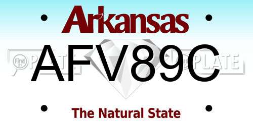 AFV89C Arkansas License Plate