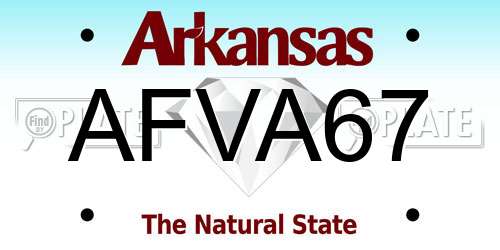 AFVA67 Arkansas License Plate