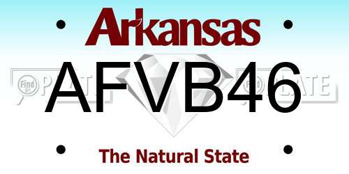 AFVB46 Arkansas License Plate