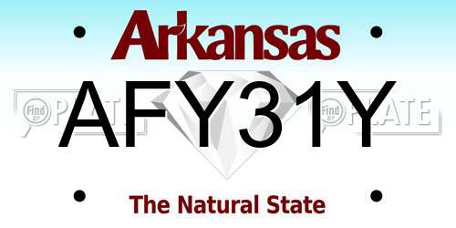AFY31Y Arkansas License Plate