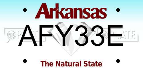 AFY33E Arkansas License Plate