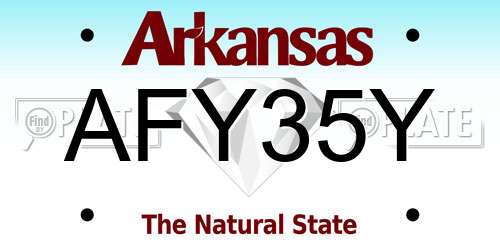 AFY35Y Arkansas License Plate