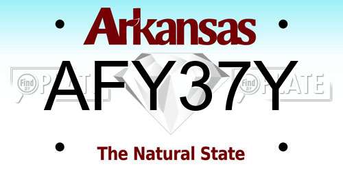 AFY37Y Arkansas License Plate