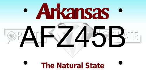 AFZ45B Arkansas License Plate