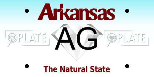 AG Arkansas License Plate