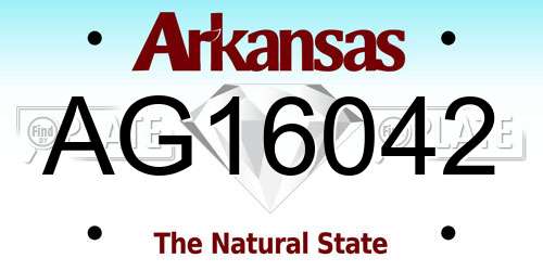 AG16042 Arkansas License Plate