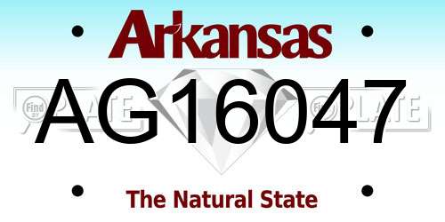 AG16047 Arkansas License Plate