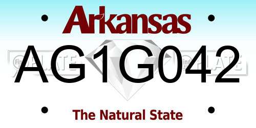 AG1G042 Arkansas License Plate