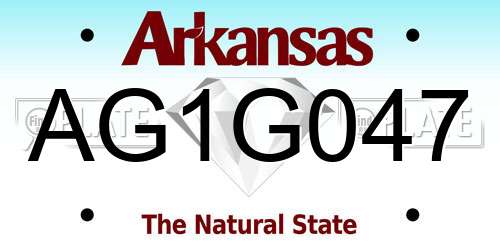 AG1G047 Arkansas License Plate