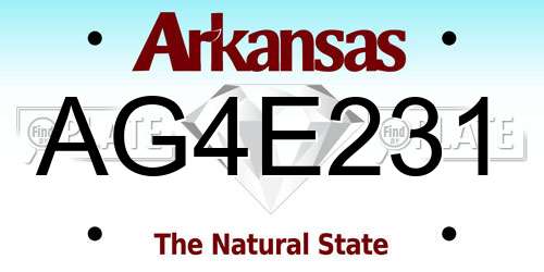 AG4E231 Arkansas License Plate