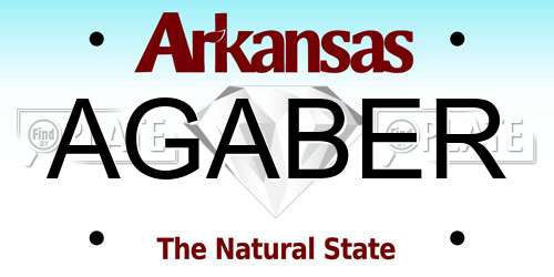 AGABER Arkansas License Plate